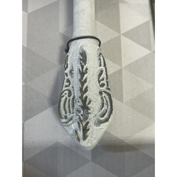 Elle Decor Set If 2 Cake White Gold Decorative Handle Serving Set New (Sm Flaw) - Picture 8 of 8